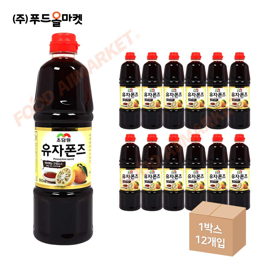 초담원 유자폰즈 900ml 한박스 (900ml x 12ea)