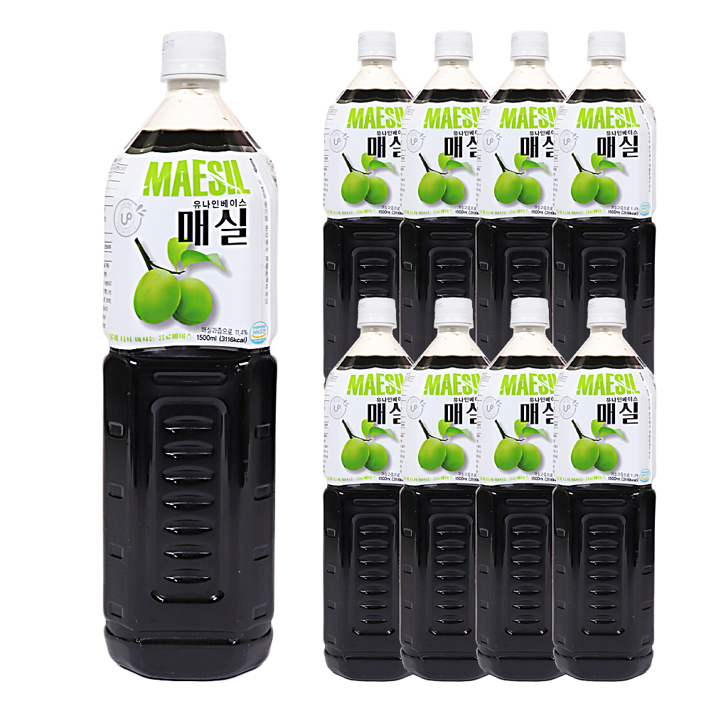 유나인베이스 매실 1.5L 한박스 (1.5L x 8ea)