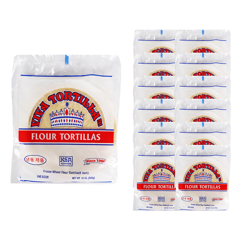 로메로 6인치 밀또띠아 340g(12장) /냉동 한박스 (340g x 24ea)