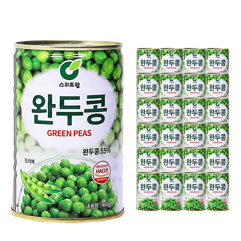 스위트웰 완두콩 400g 한박스 (400g x 24ea)