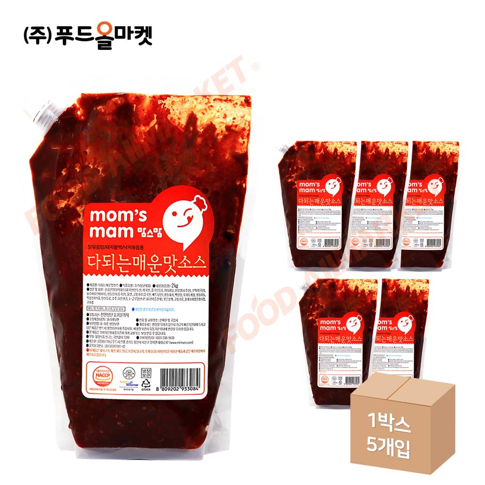 맘스맘 다되는매운맛소스 2kg /냉장 한박스 (2kg x 5ea)