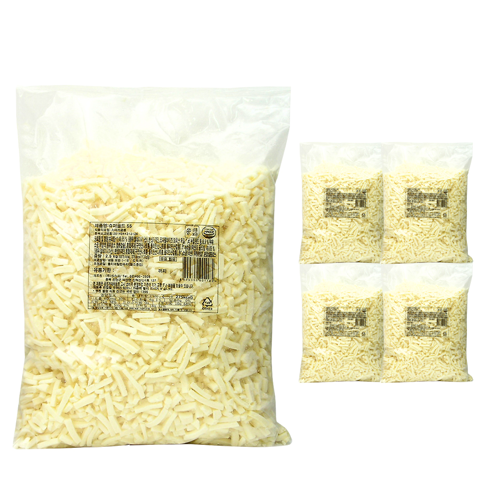 킹스코 슈퍼골드55 2.5kg /모조치즈/냉동 한박스 (2.5kg x 4ea)