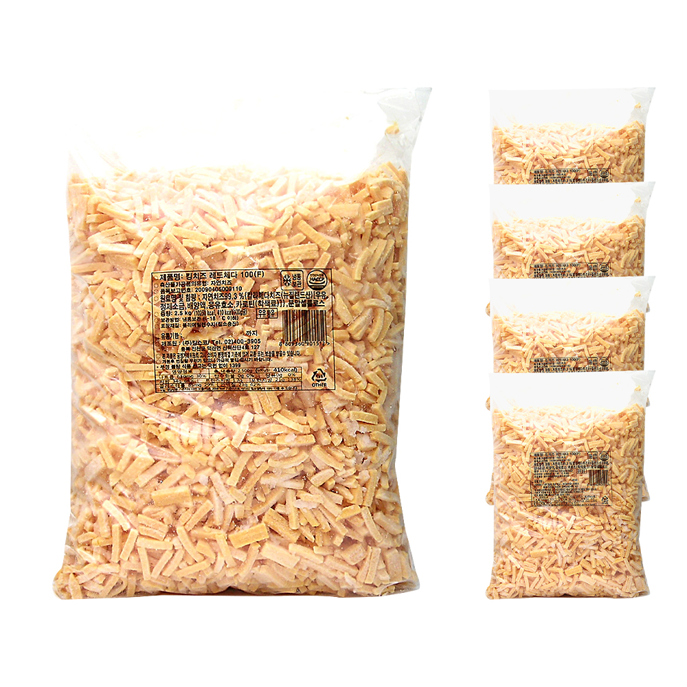 킹스코 킹치즈 레드체다100(F) 2.5kg /냉동 한박스 (2.5kg x 4ea)