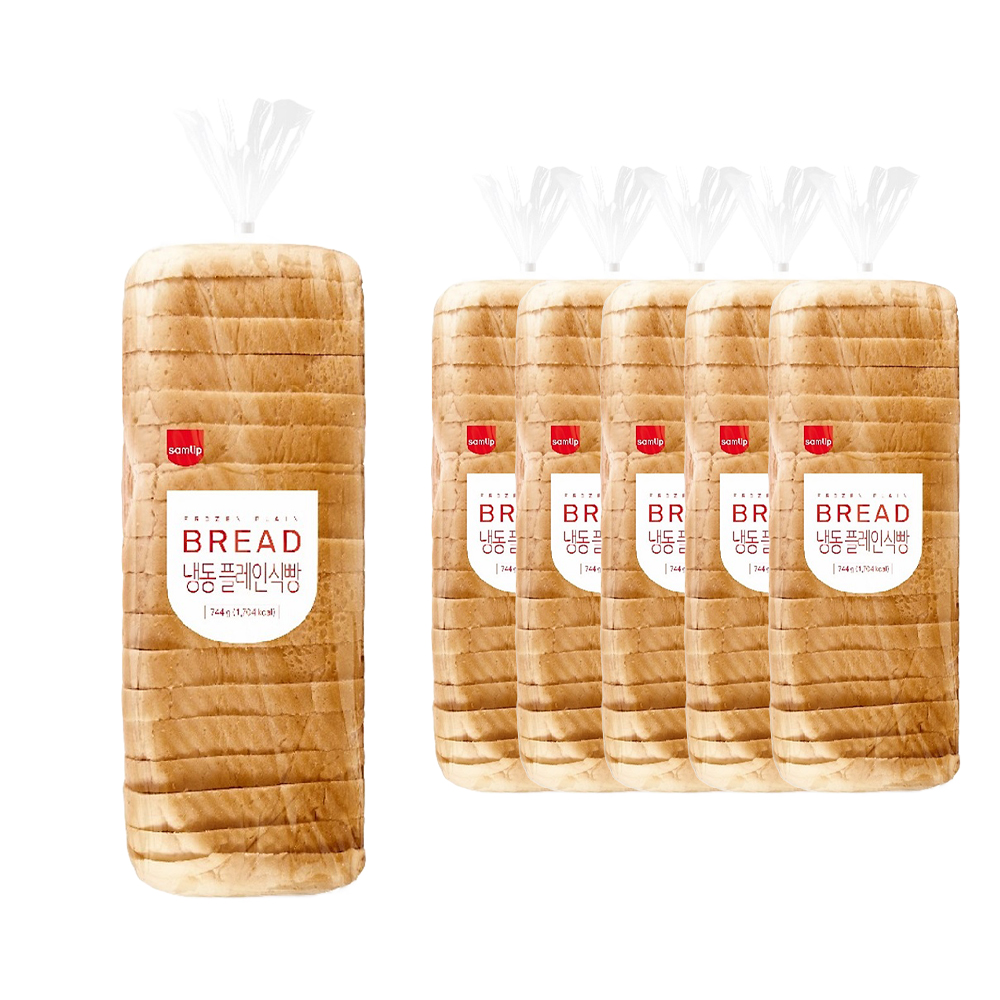 삼립 선식플레인식빵 744g /냉동 한박스 (744g x 5ea)