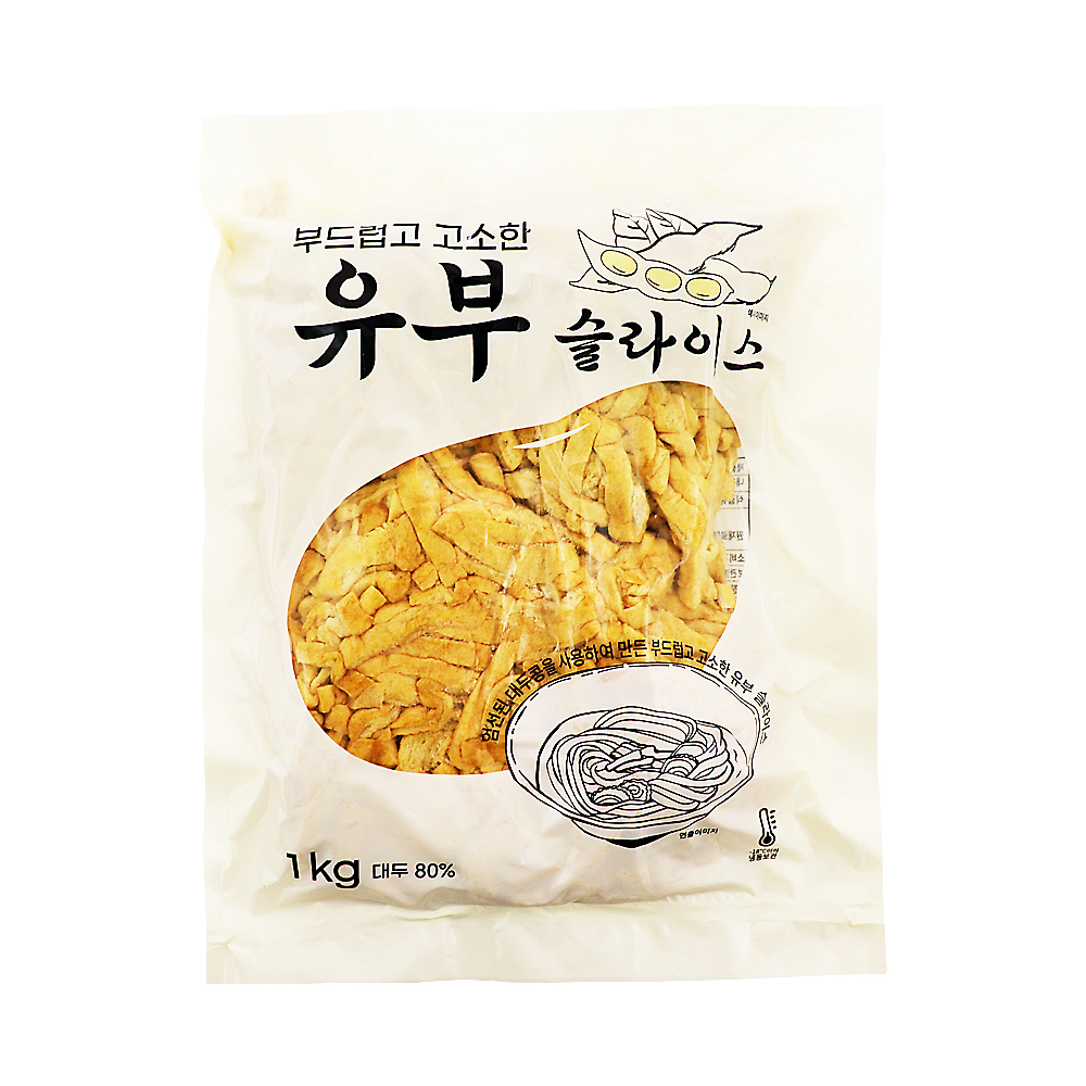 코우 유부슬라이스 1kg /냉동