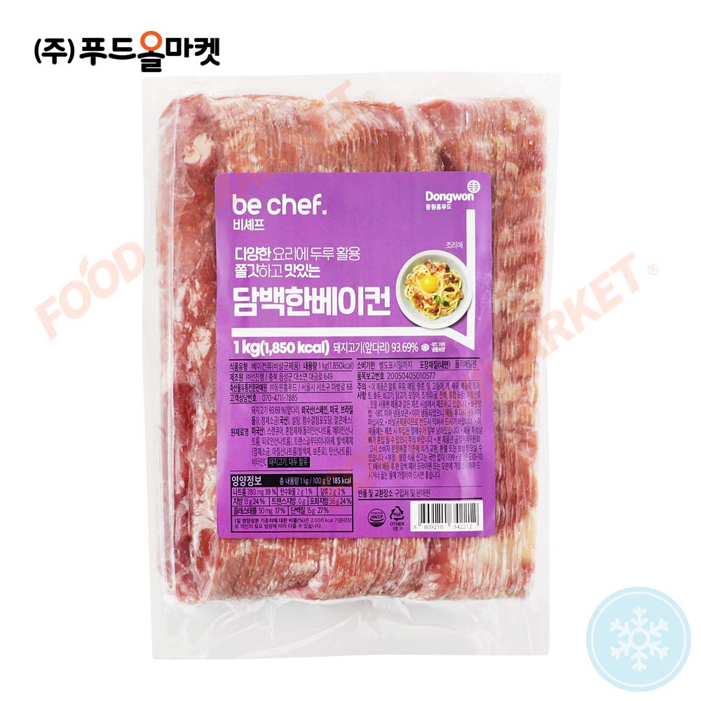 동원홈푸드 비셰프 담백한베이컨 1kg /냉동