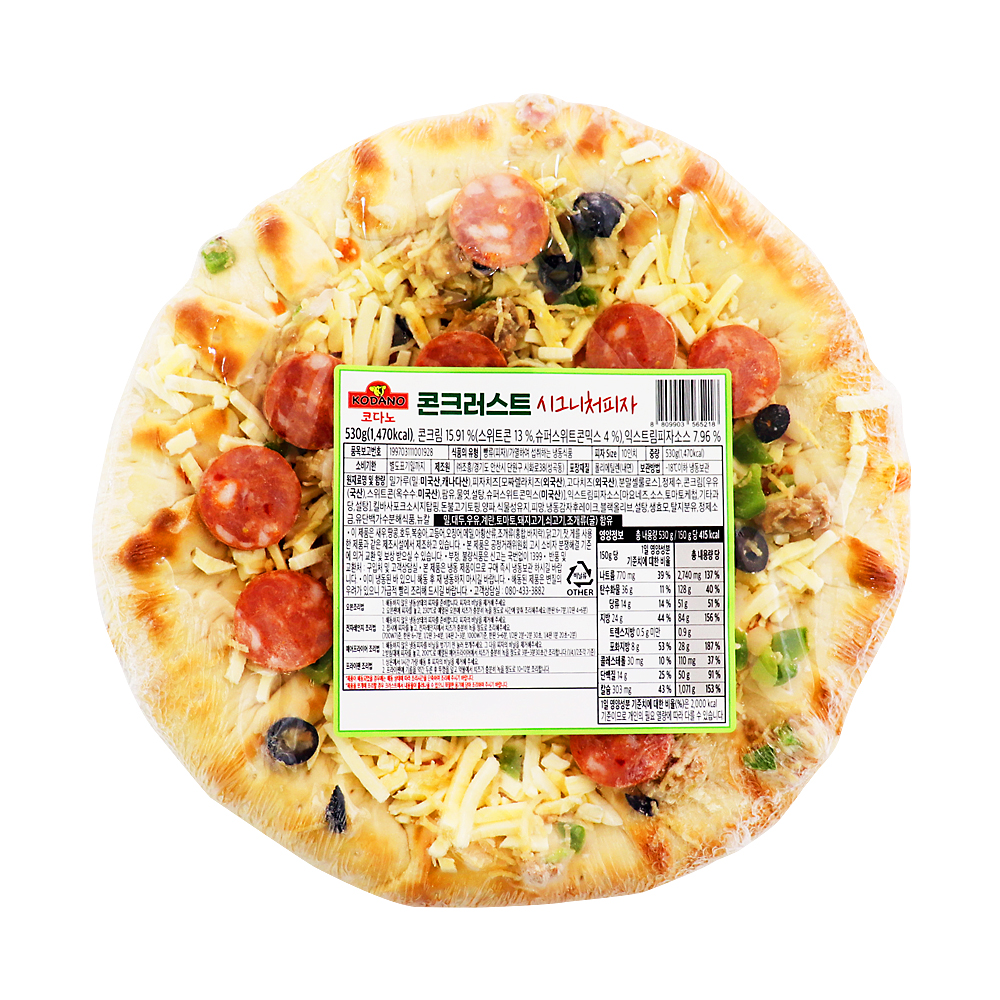 코다노 콘크러스트 시그니처피자 530g /냉동