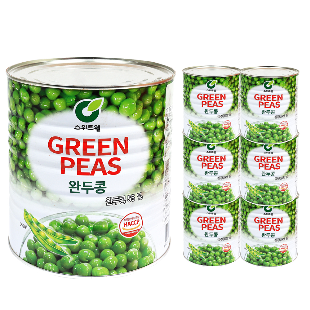 스위트웰 완두콩 3kg 한박스 (3kg x 6ea)