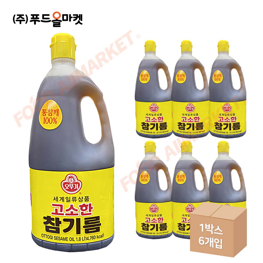 오뚜기 고소한참기름 1.8L 한박스 (1.8L x 6ea)