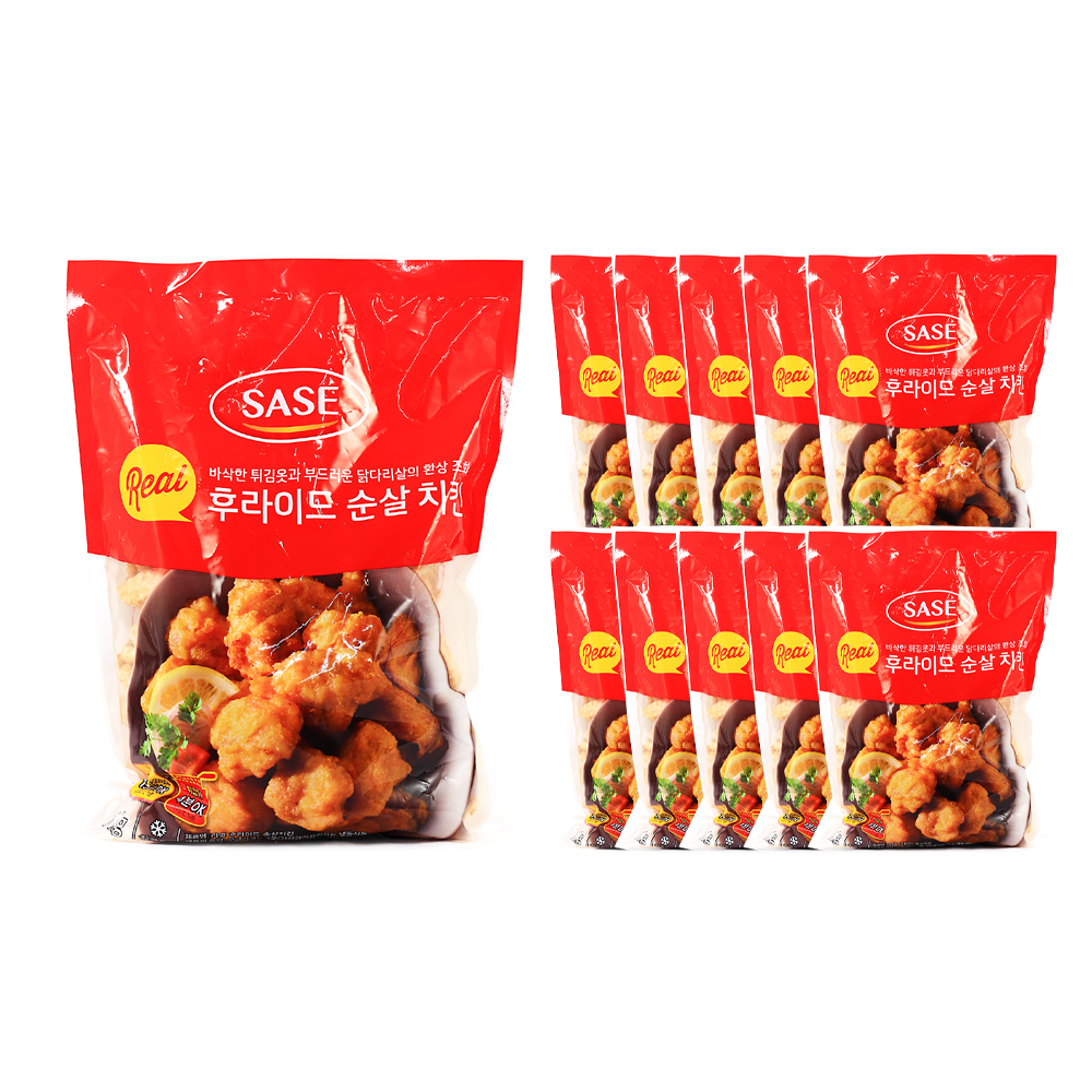 사세 리얼 후라이드 순살치킨 1kg /냉동 한박스 (1kg x 10ea)