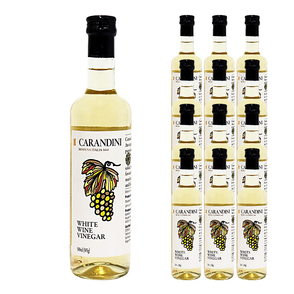 카란디니 화이트 와인 베네가 500ml (와인식초 100%) 한박스 (500ml x 12ea)