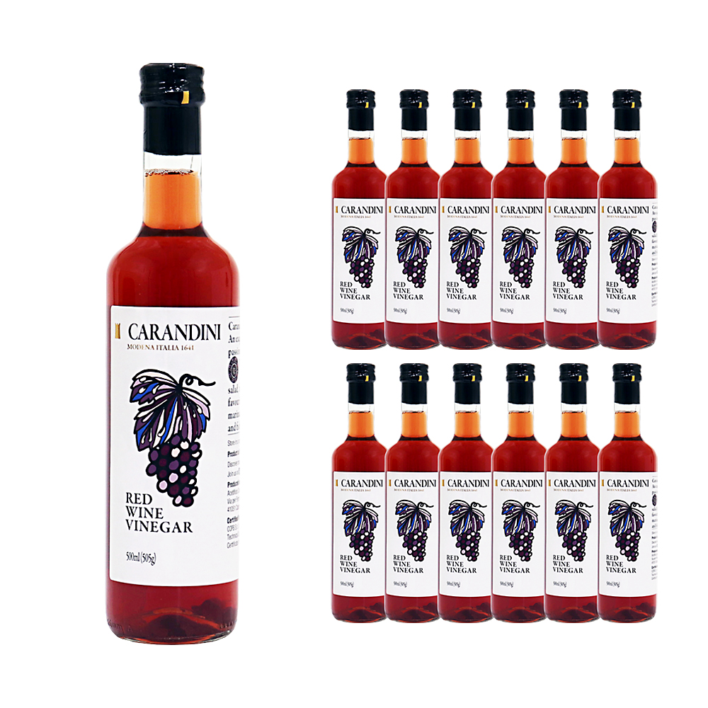 카란디니 레드 와인 비니거 500ml (와인식초 100%) 한박스 (500ml x 12ea)