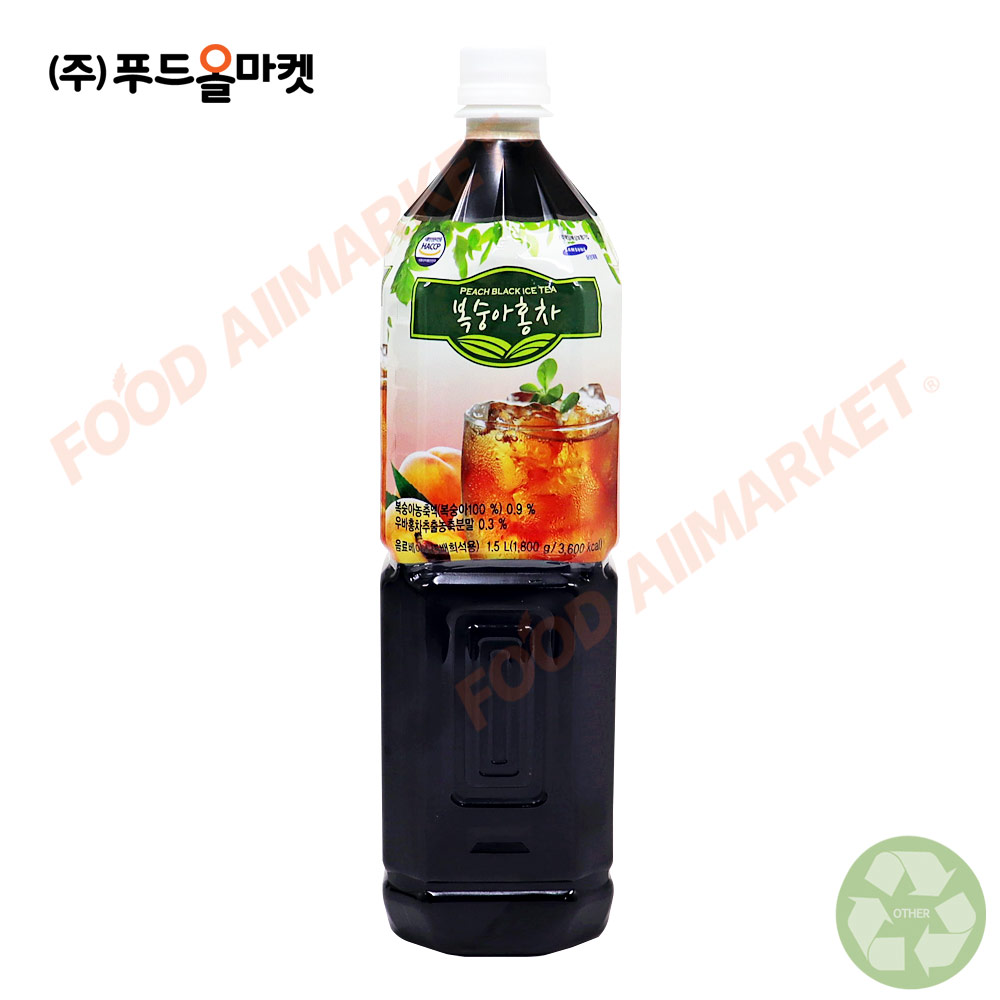 청솔 복숭아 홍차 1.5L 베이스