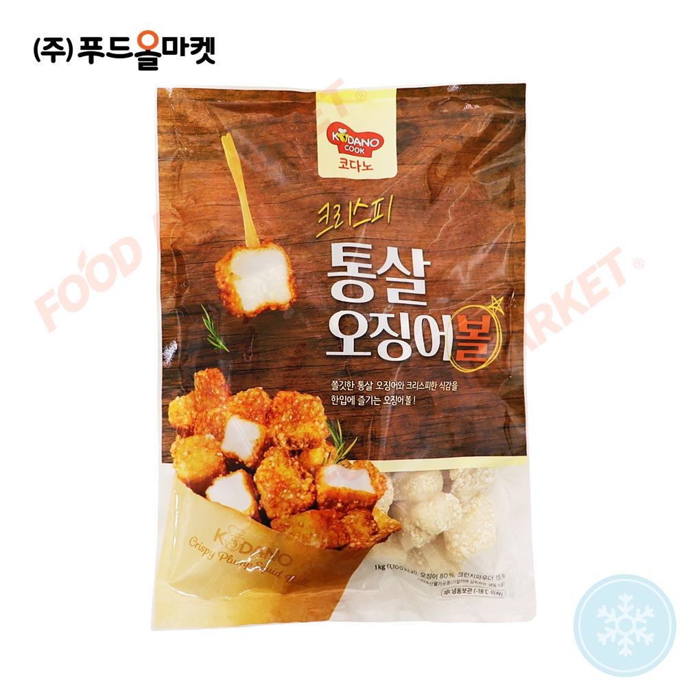 코다노 크리스피 통살 오징어볼 1kg /냉동
