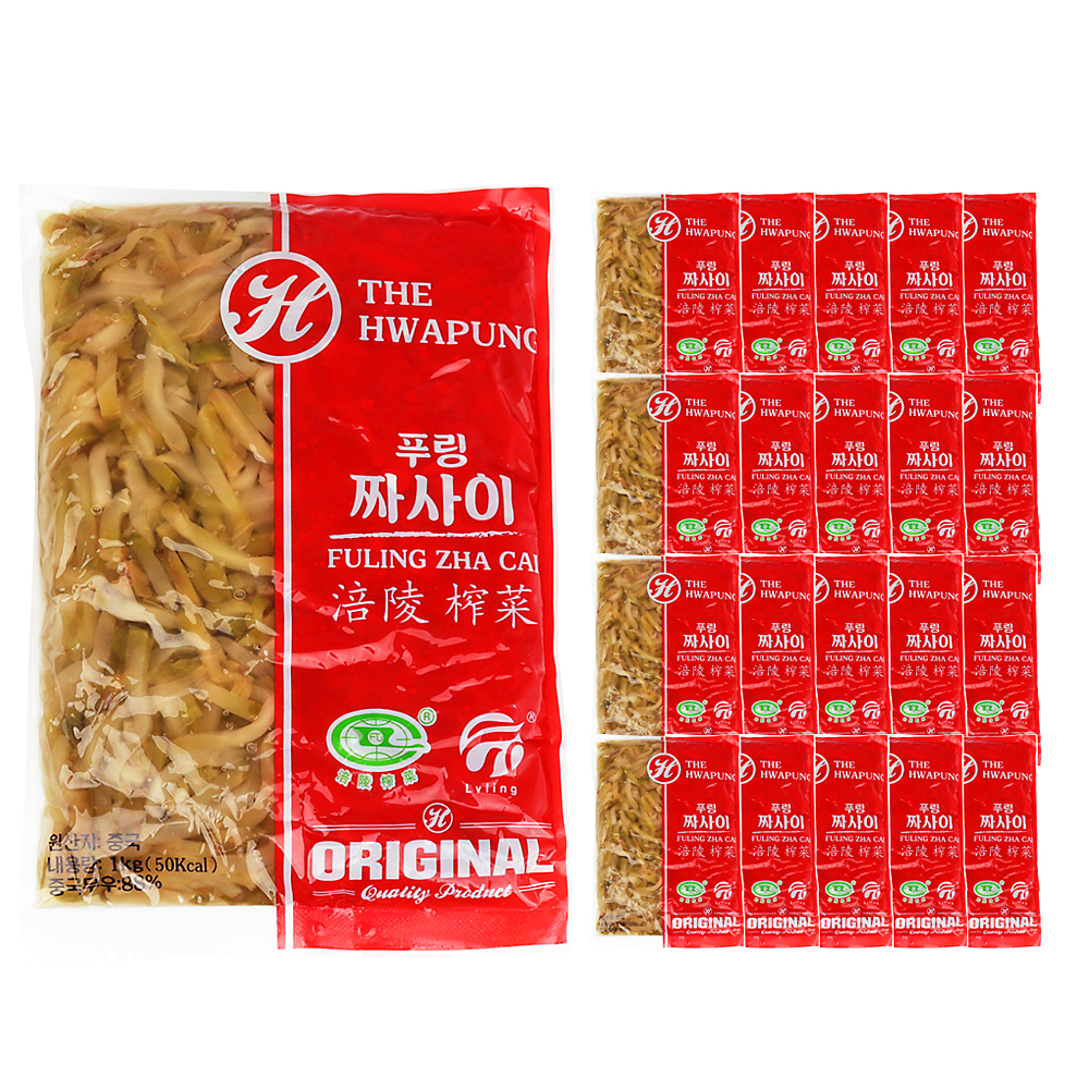 화풍 푸링 짜사이 1kg 한박스 (1kg x 20ea)