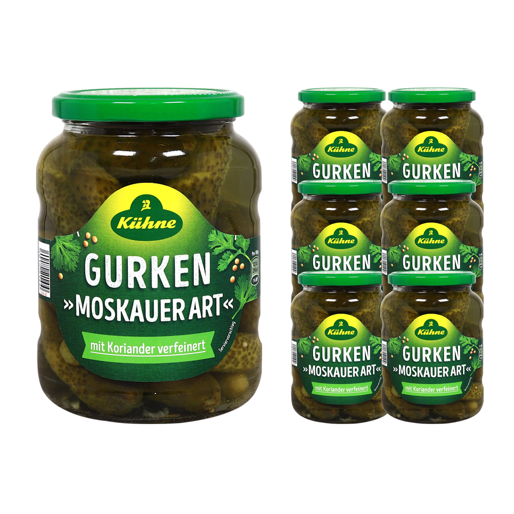 퀴네 모스카우어스타일 게르킨 670g /러시안스타일 오이피클 한박스 (670g x 12ea)