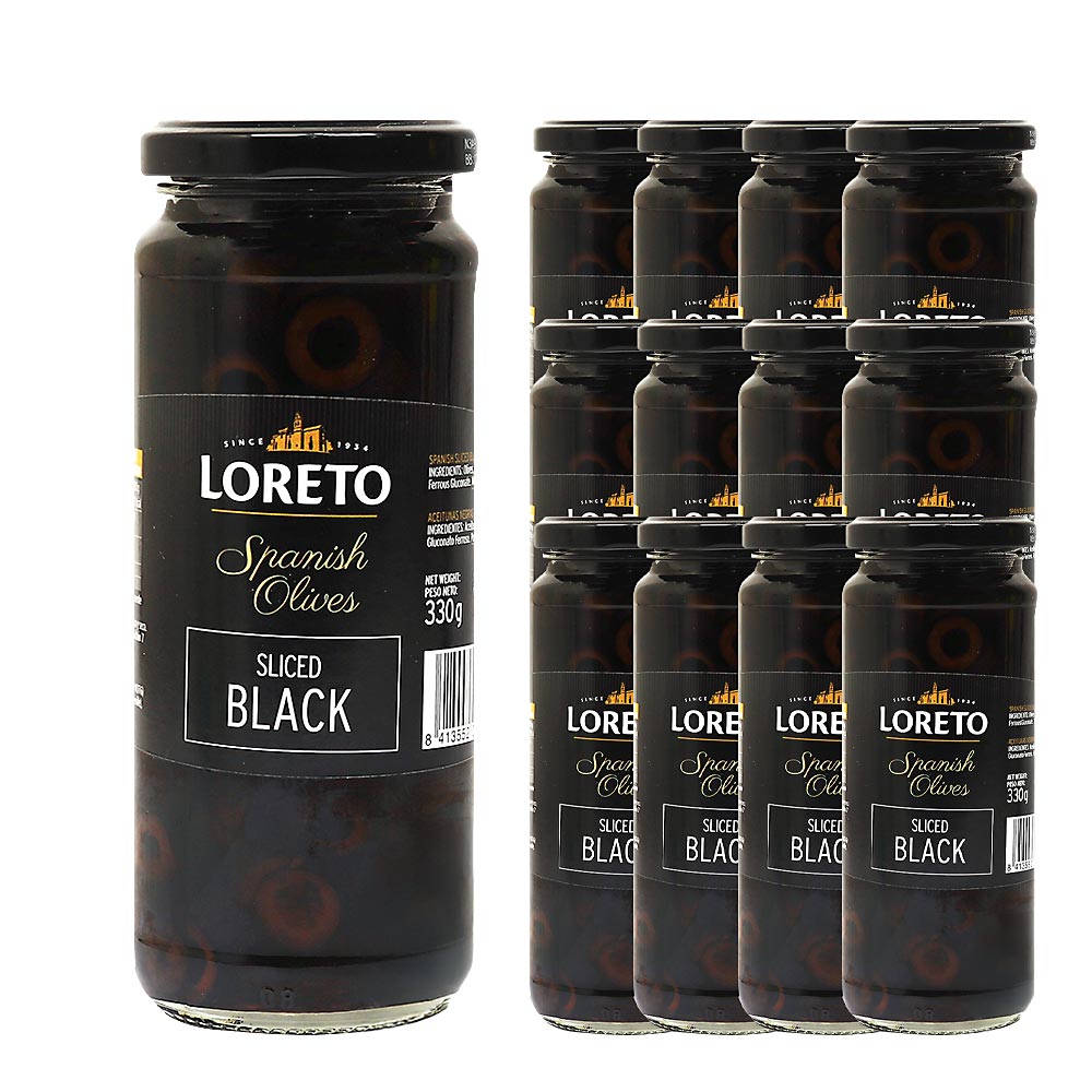 로레토 슬라이스 블랙올리브 330g 한박스 (330g x 12ea)
