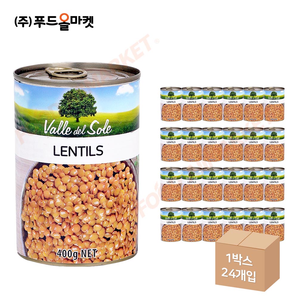 발레 델 솔레 렌틸스 400g /함량 60% 한박스 (400g x 24ea)