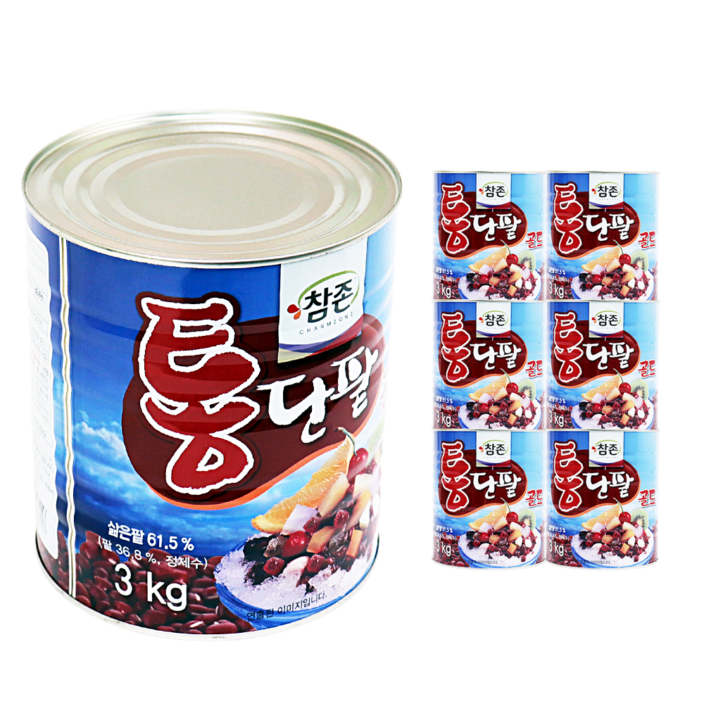 참존 통단팥 3kg /빙수팥 한박스 (3kg x 6ea)