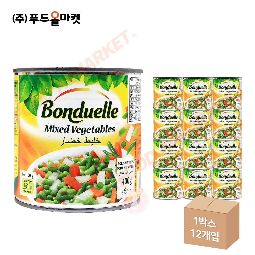 봉듀엘 베지터블 믹스 400g 한박스 (400g x 12ea) /야채믹스