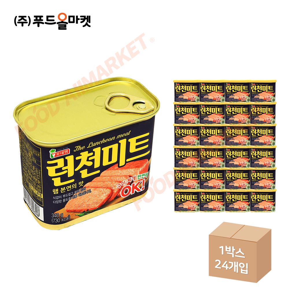 롯데햄 런천미트 340g 한박스 (340g x 24ea)