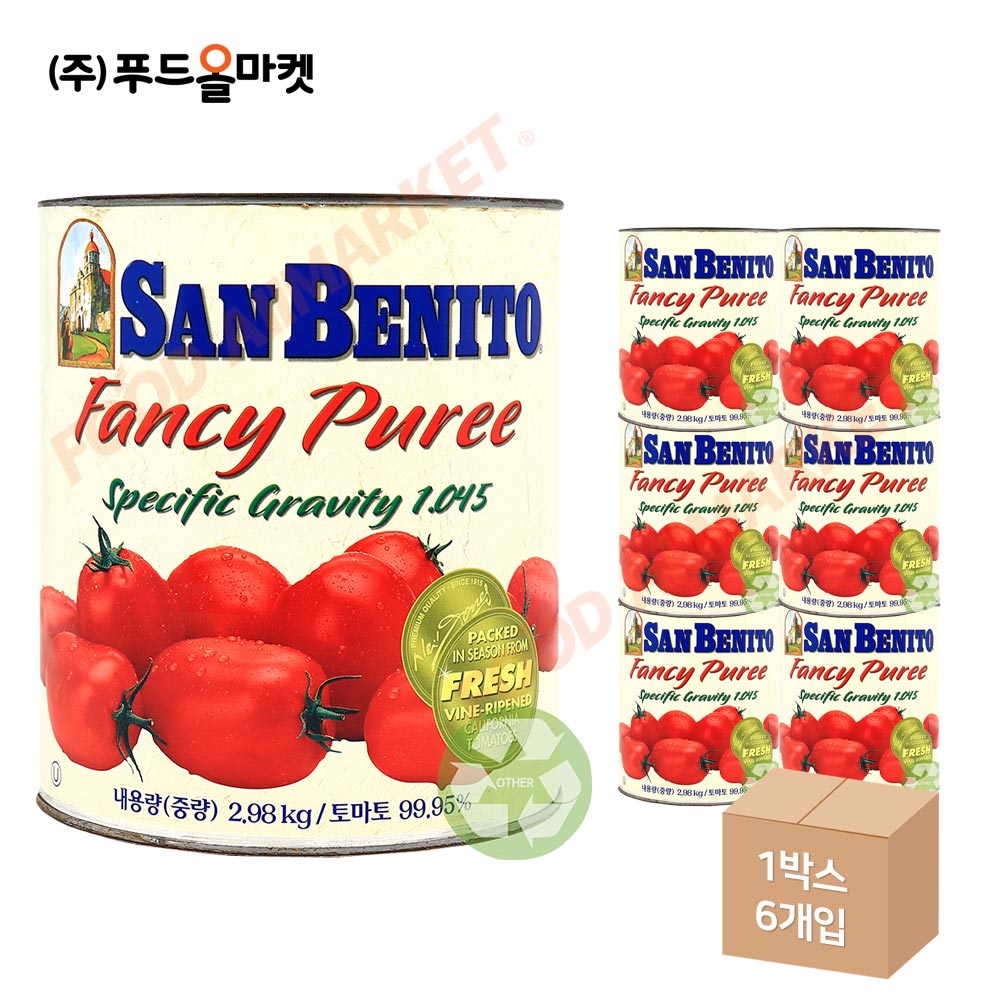 산베니토 팬시 토마토 퓨레 2.98kg 한박스 (2.98kg x 6ea)