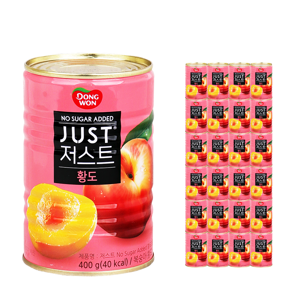동원 저스트 노슈가 황도 400g /2절 한박스 (400g x 24ea)