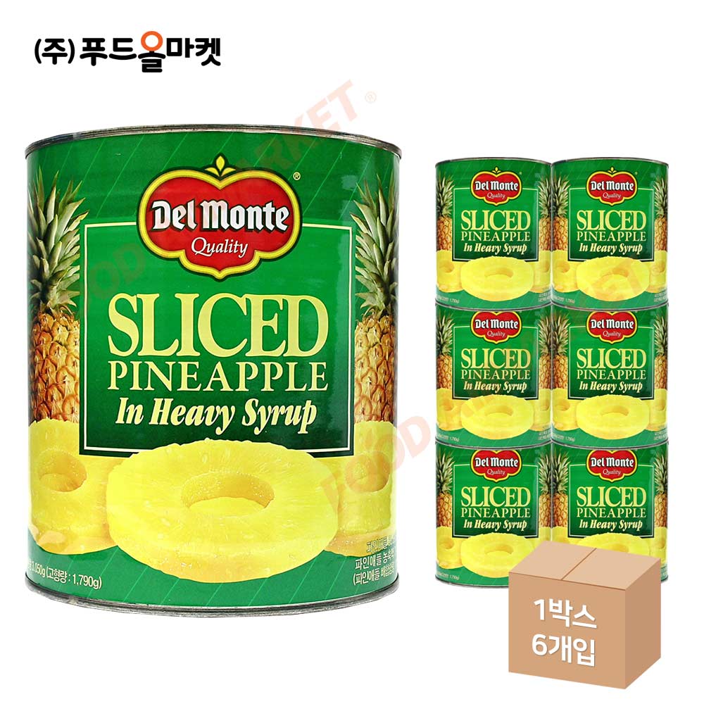 델몬트 파인애플 슬라이스 3.05kg 한박스 (3.05kg x 6ea)