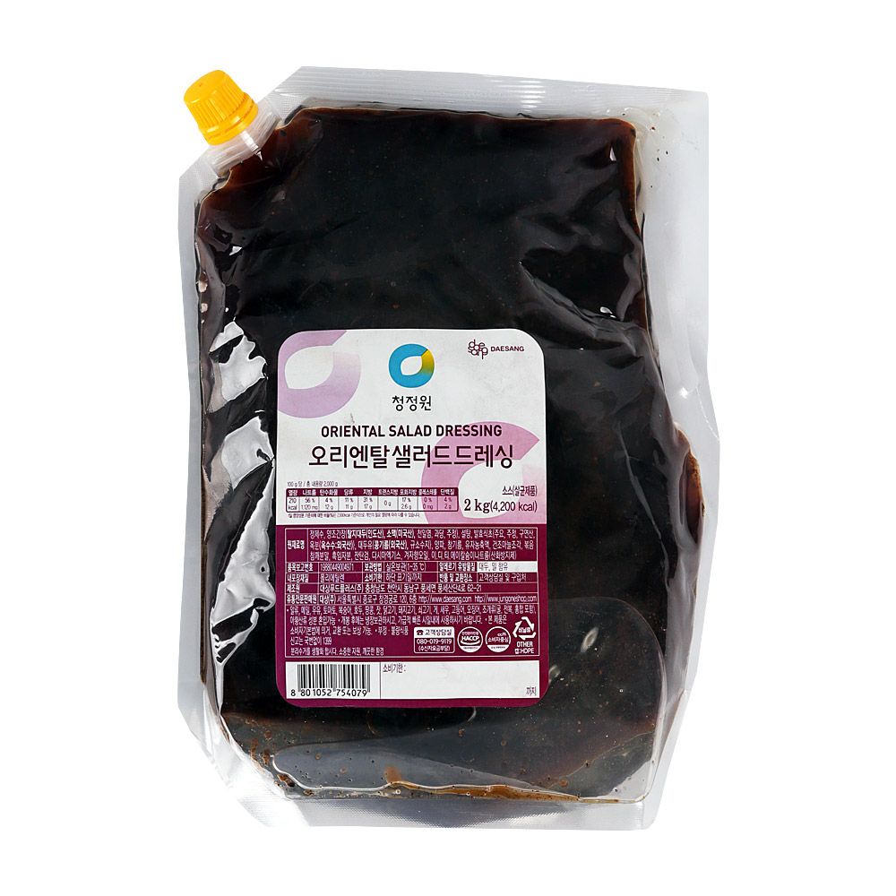 청정원 오리엔탈 샐러드 드레싱 2kg