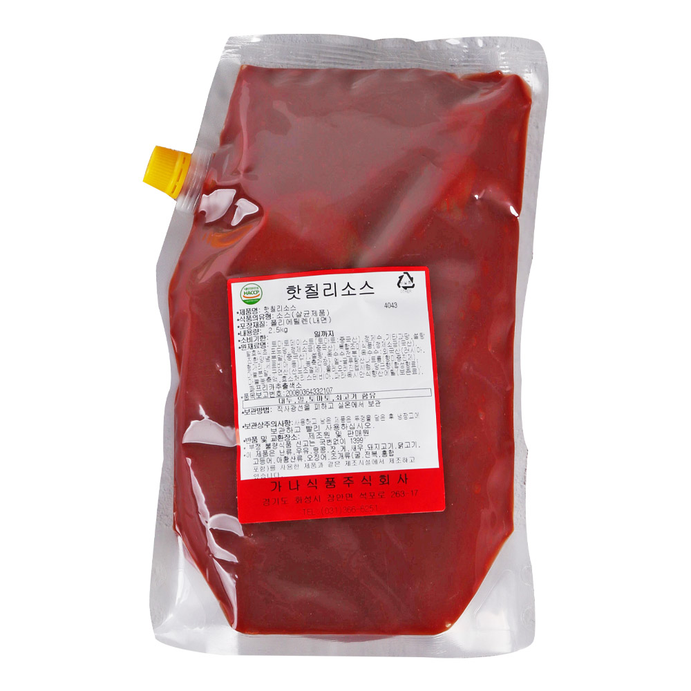 가나식품 핫칠리소스 2.5kg
