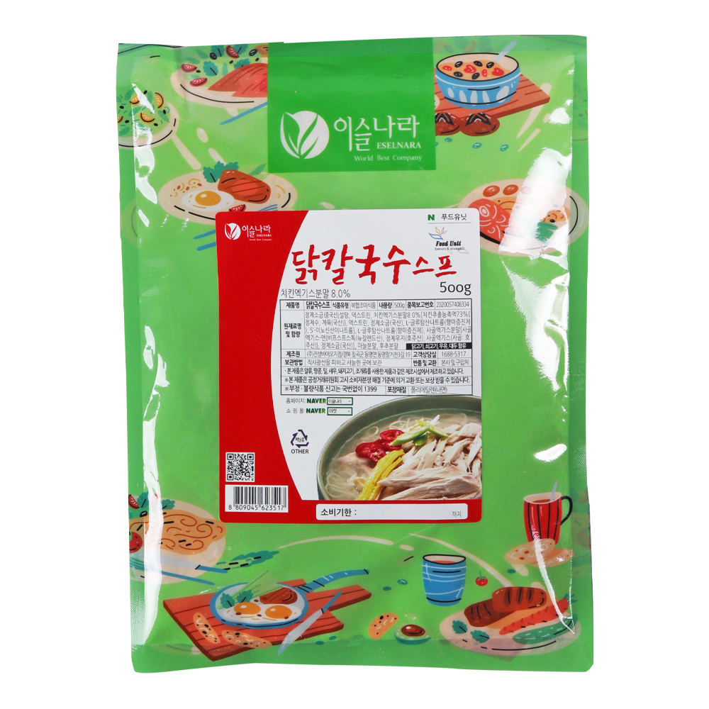 이슬나라 닭칼국수스프 500g