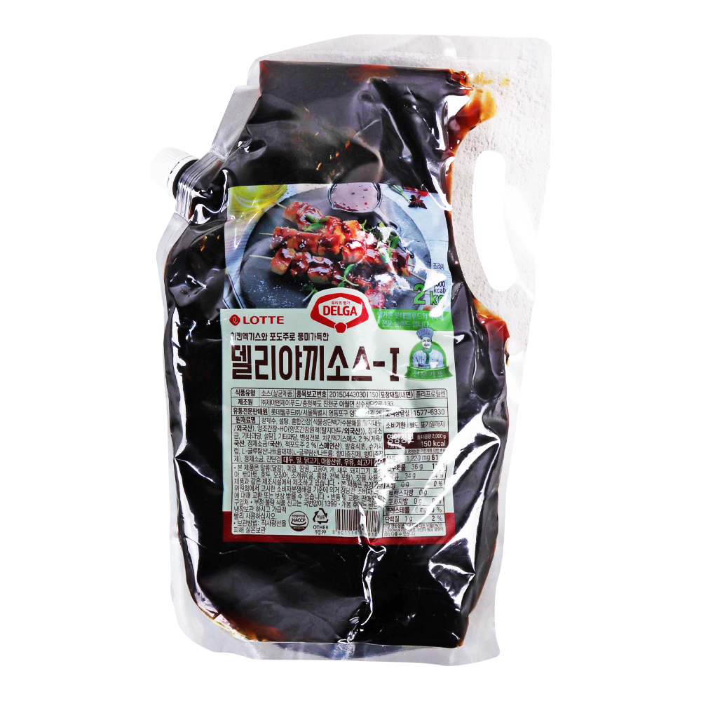 롯데 델가 델리야끼소스-I 2kg /파우치