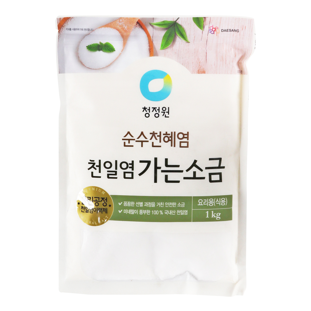 청정원 천일염 가는소금 1kg