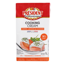 프레지덩 쿠킹크림18% 1L /냉장/ 휘핑크림 파스타소스