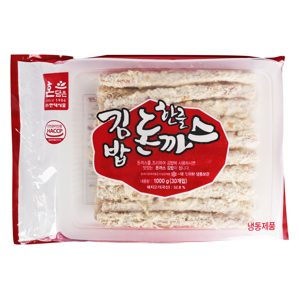 한맥 김밥용돈까스 1kg(30개입) /냉동