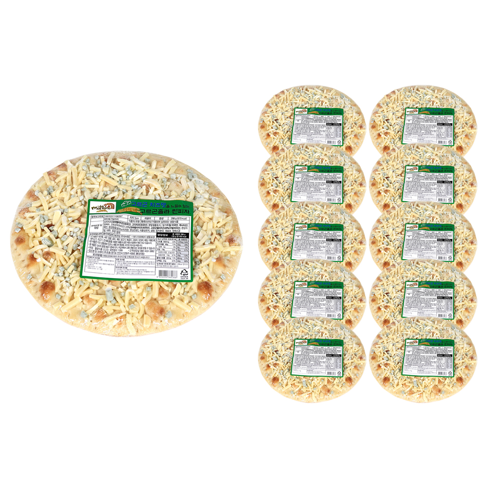 조흥 마또네 고르곤피자 288g 10인치 /냉동 한박스 (288g x 10ea)