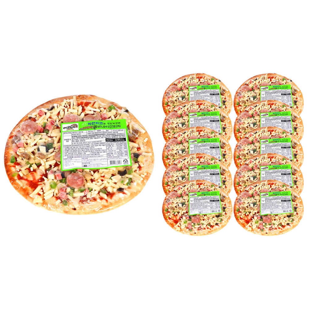 조흥 마또네 콤비네이션 피자 415g 10인치 /냉동 한박스 (415g x 10ea)