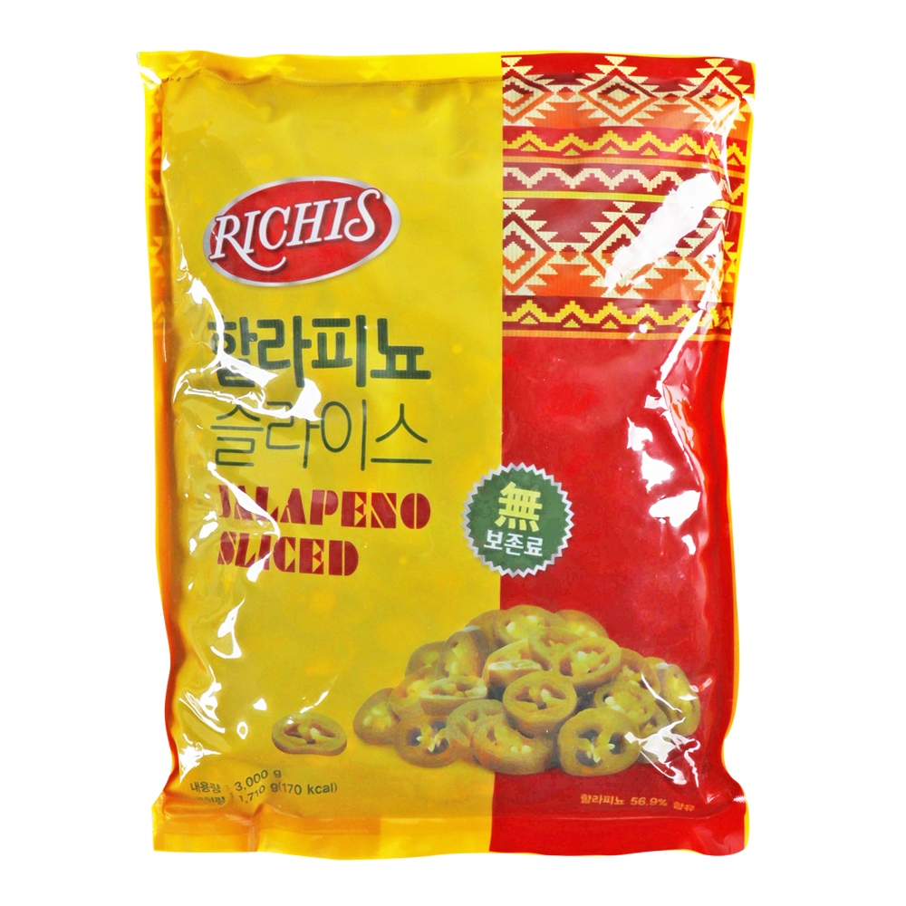 리치스 할라피뇨 슬라이스 3kg /파우치