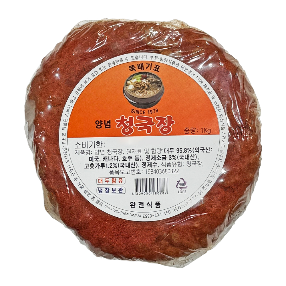 뚝배기 양념 청국장 1kg /냉장