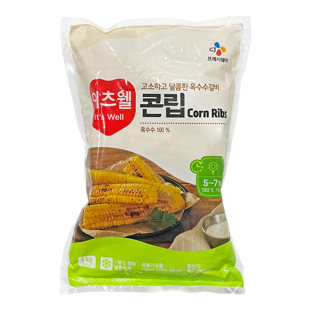 이츠웰 콘립 1kg /냉동/ 절단 옥수수