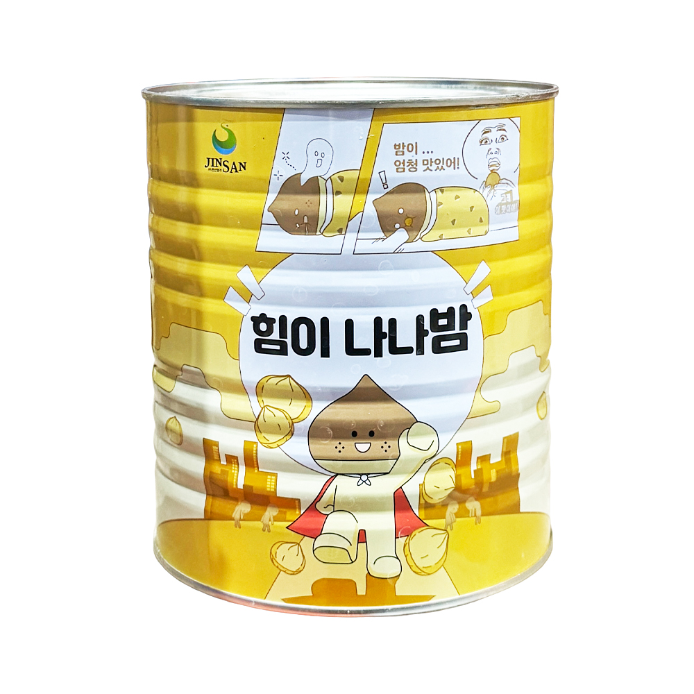 진산 밤감로자 홀 3kg/ 통밤 밤통조림