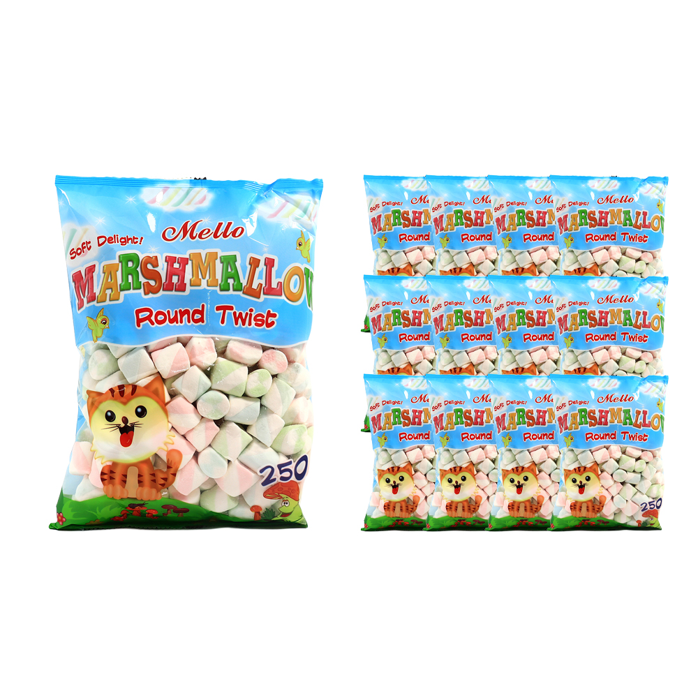 멜로 머쉬멜로우 라운드 트위스트 250g 한박스 (250g x 12ea)