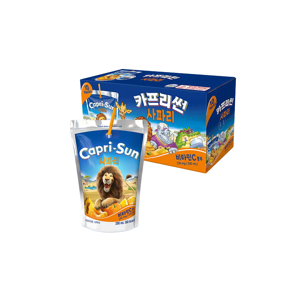 농심 카프리썬 사파리 (200ml x 10ea) / 한박스
