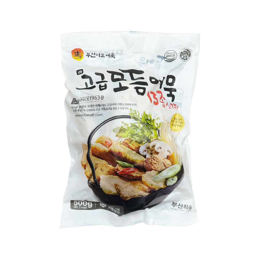 미도어묵 고급 모듬어묵 13종 싱글팩 500g /냉동