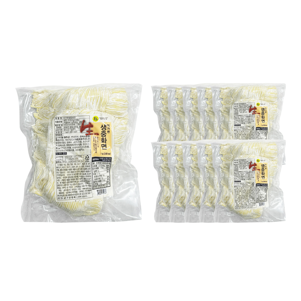 이가자연면 생중화면 10kg(1kg x 10ea) /한박스 /냉동