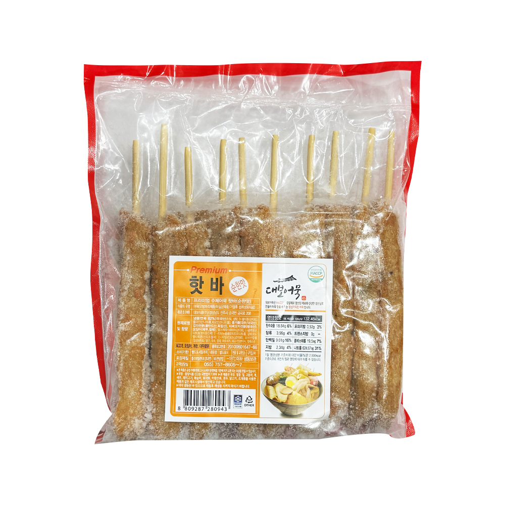 대보 수제어묵바(순한맛) 1kg (100g x 10ea) /냉동