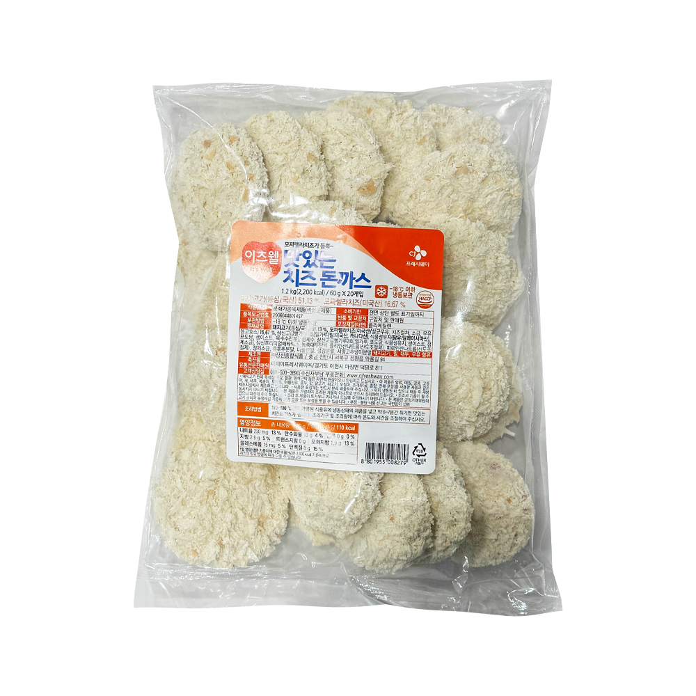 이츠웰 치즈돈까스 1.2kg /냉동