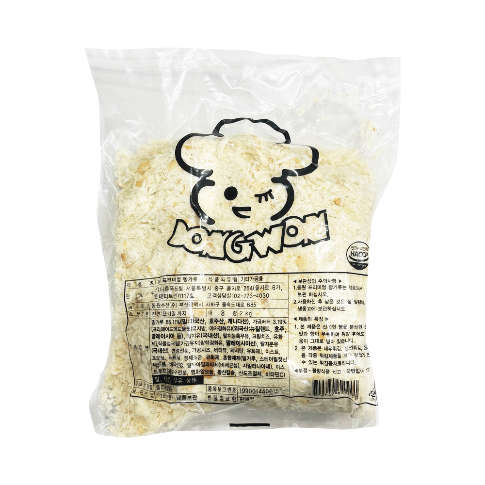 동원수산 프리미엄습식빵가루(습식,18mm) 2kg /냉동