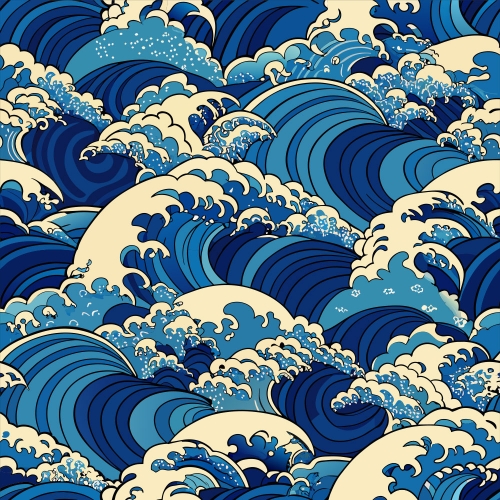 파도패턴001 데코벽지&시트지 (프렌차이즈/매장/주점/식당)