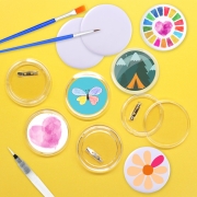 뱃지만들기 그리기뱃지 아크릴뱃지 투명뱃지 캔버스천